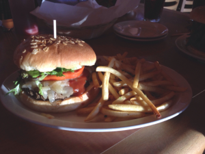 Encinitas Ale House Trio Burger (8-12-2015)