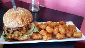 Baos Chopped Bacon Cheddar Burger and Tots (10-27-2015)